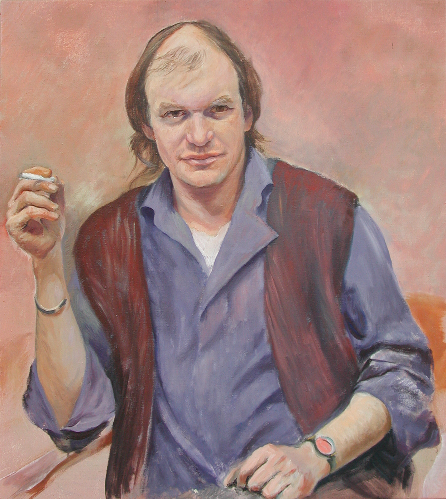 Richie, 1992, Tempera/Ölfarben auf Leinwand, 100 x 90 cm