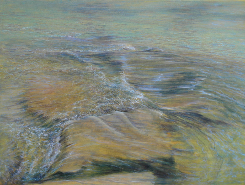 Yellow  River,  2013,  Mischtechnik auf Leinwand, 60 x 80 cm